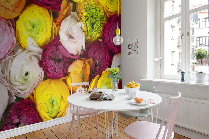 R13011 Ranunculus Greenhouse Mural by Rebel Walls