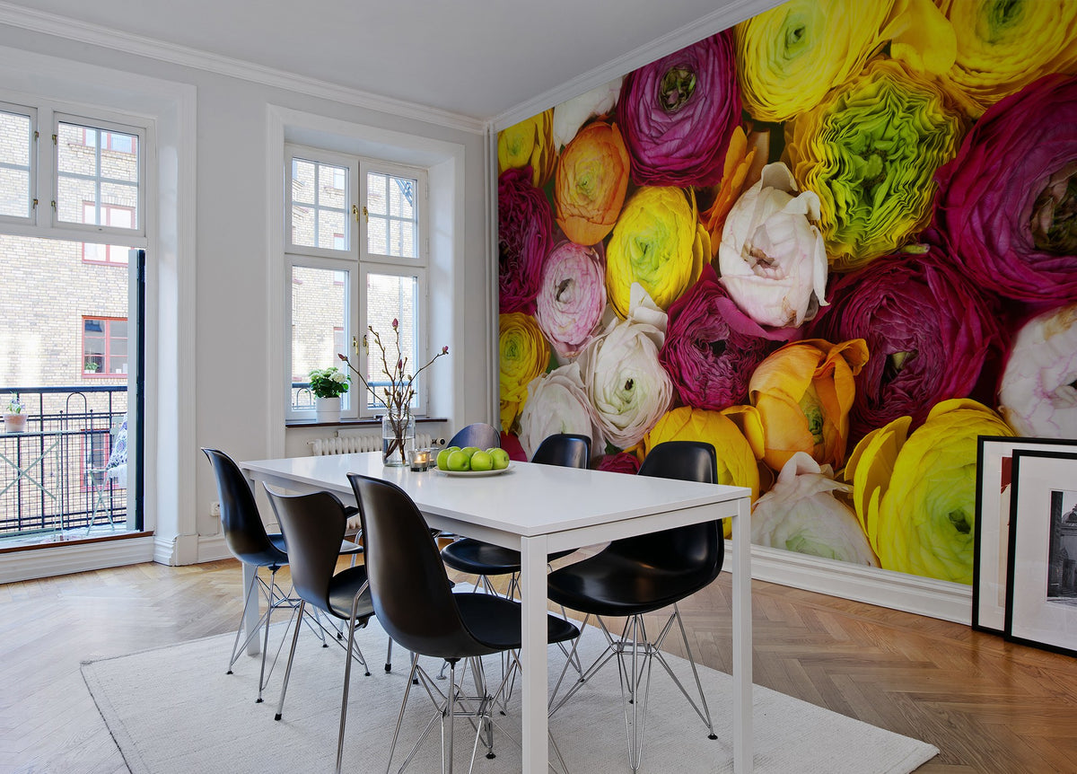 R13011 Ranunculus Greenhouse Mural by Rebel Walls