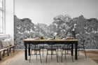 R13053 Bellewood Black Toile Greenhouse Mural by Rebel Walls