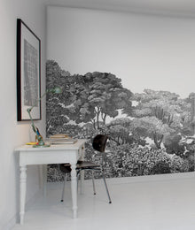 R13053 Bellewood Black Toile Greenhouse Mural by Rebel Walls