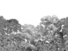 R13053 Bellewood Black Toile Greenhouse Mural by Rebel Walls
