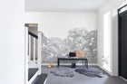 R13054 Bellewood Gray Toile Greenhouse Mural by Rebel Walls