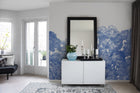 R13055 Bellewood Porcelain Toile Greenhouse Mural by Rebel Walls