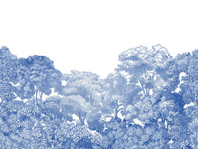 R13055 Bellewood Porcelain Toile Greenhouse Mural by Rebel Walls