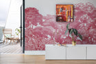 R13056 Bellewood Crimson Toile Greenhouse Mural by Rebel Walls