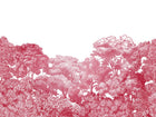 R13056 Bellewood Crimson Toile Greenhouse Mural by Rebel Walls