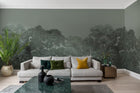 R13058 Bellewood Solid Green Dusty Pink Mural by Rebel Walls