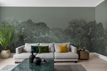 R13058 Bellewood Solid Green Dusty Pink Mural by Rebel Walls