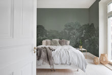 R13058 Bellewood Solid Green Dusty Pink Mural by Rebel Walls