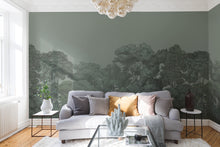 R13058 Bellewood Solid Green Dusty Pink Mural by Rebel Walls