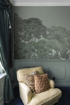R13058 Bellewood Solid Green Dusty Pink Mural by Rebel Walls