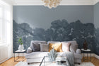 R13059 Bellewood Solid Blue Dusty Pink Mural by Rebel Walls