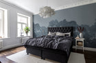 R13059 Bellewood Solid Blue Dusty Pink Mural by Rebel Walls