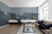 R13059 Bellewood Solid Blue Dusty Pink Mural by Rebel Walls