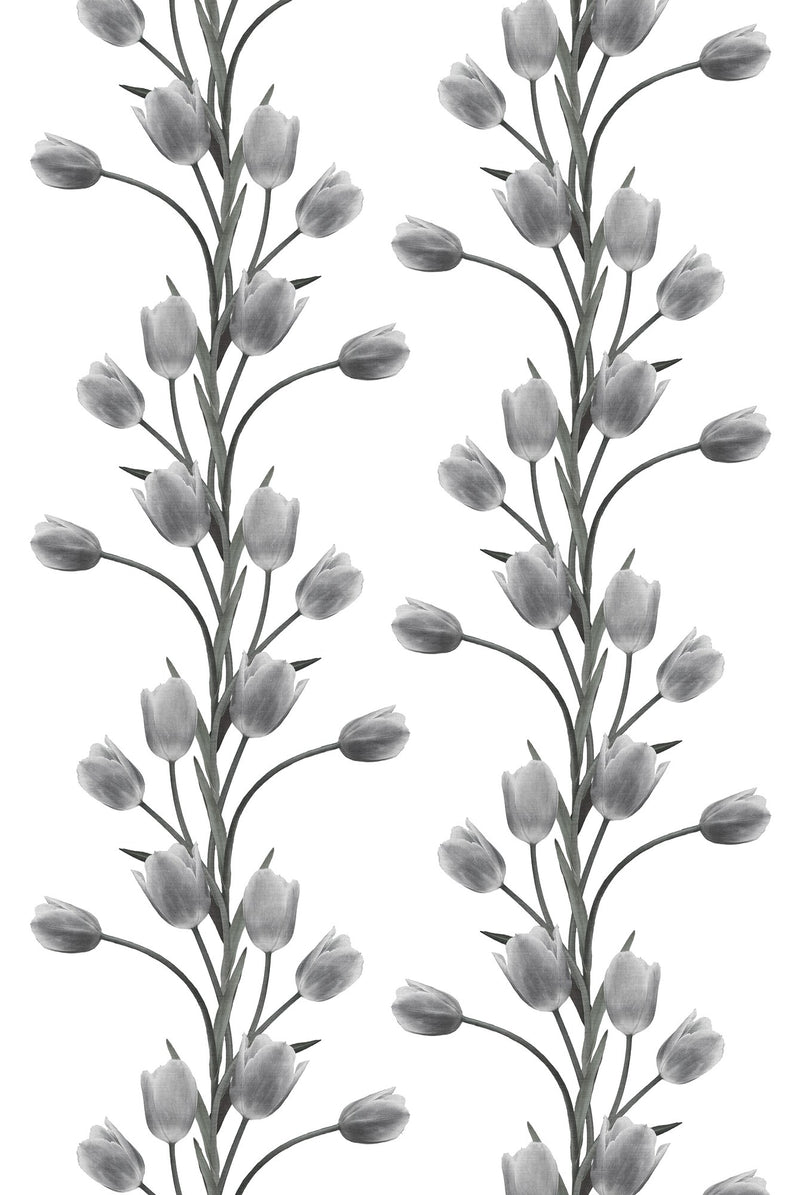 R13062 La Vie En Tulipe White Greenhouse Mural by Rebel Walls