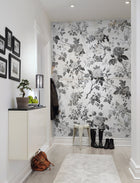 R13072 Rosegarden Black Greenhouse Mural by Rebel Walls