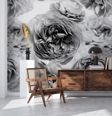 R13092 Summer Wind Black and White Greenhouse Mural by Rebel Walls