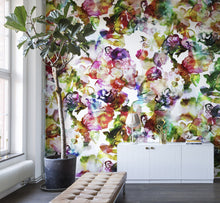 R13121 Lily Pond Rainbow Greenhouse Mural by Rebel Walls
