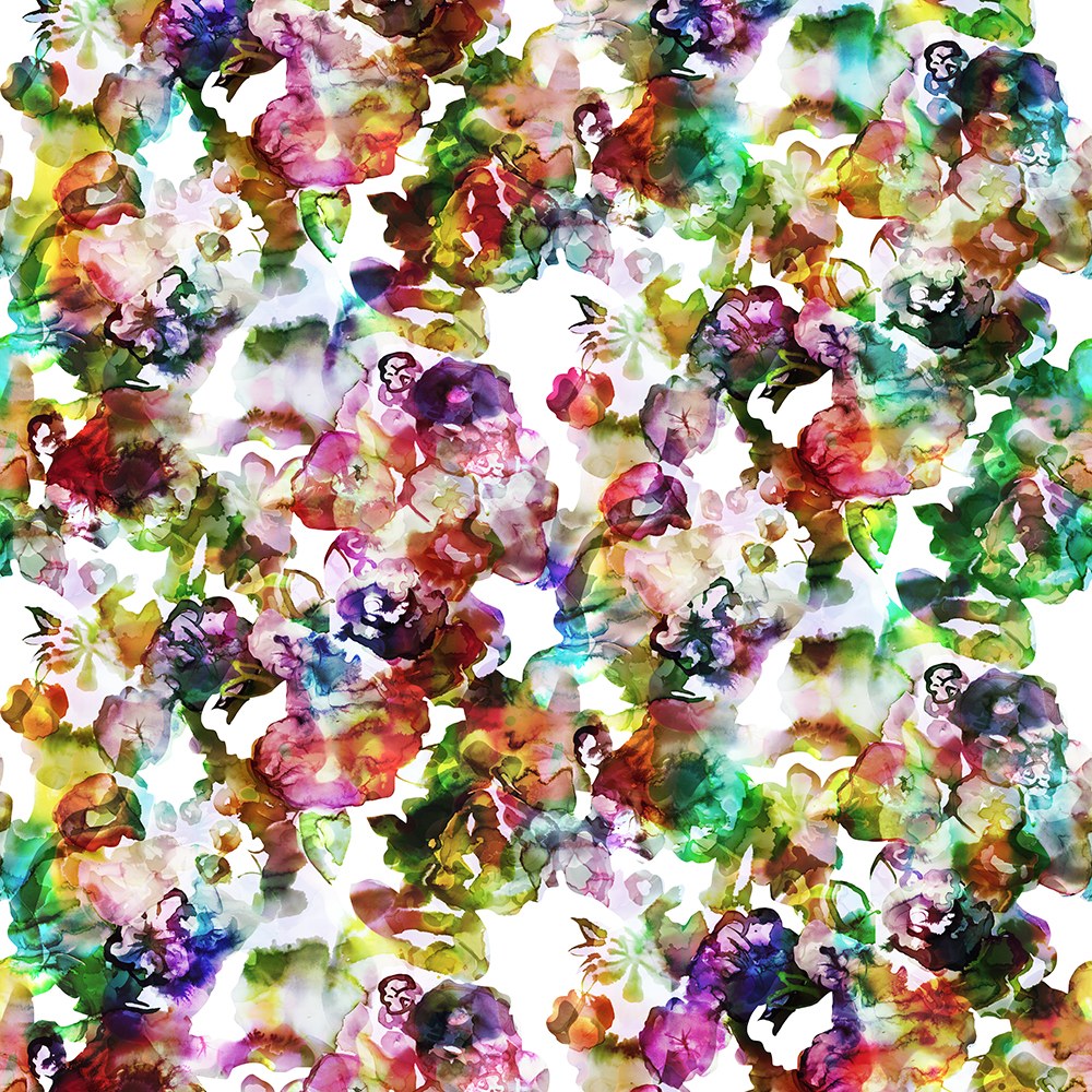 R13121 Lily Pond Rainbow Greenhouse Mural by Rebel Walls