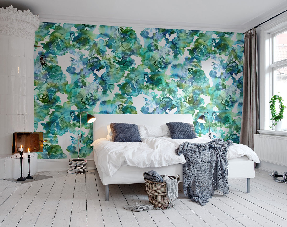 R13122 Lily Pond Greenhouse Mural by Rebel Walls
