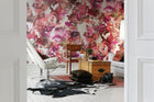 R13123 Lily Pond Red Greenhouse Mural by Rebel Walls