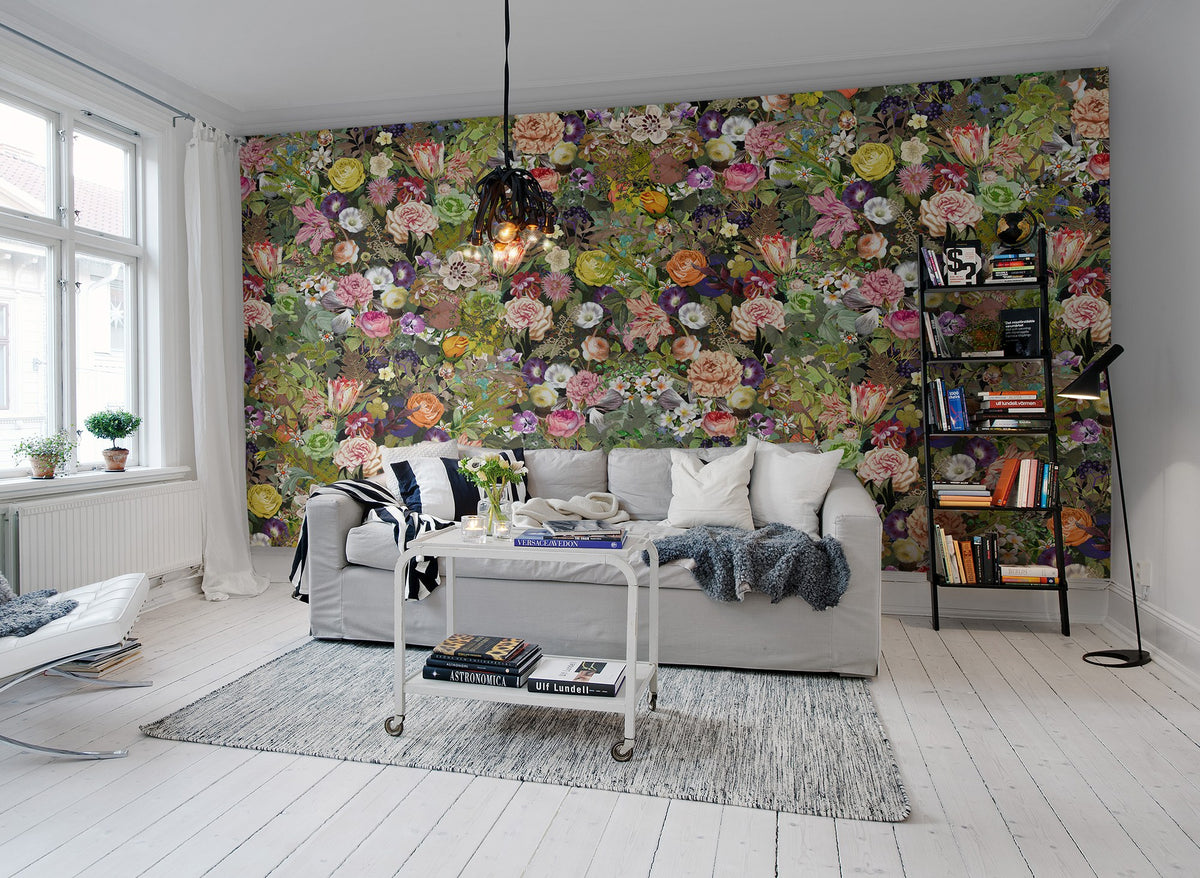 R13142 Meadow Color Greenhouse Mural by Rebel Walls