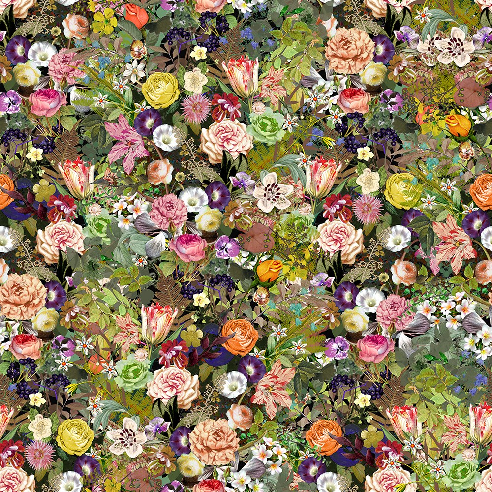 R13142 Meadow Color Greenhouse Mural by Rebel Walls