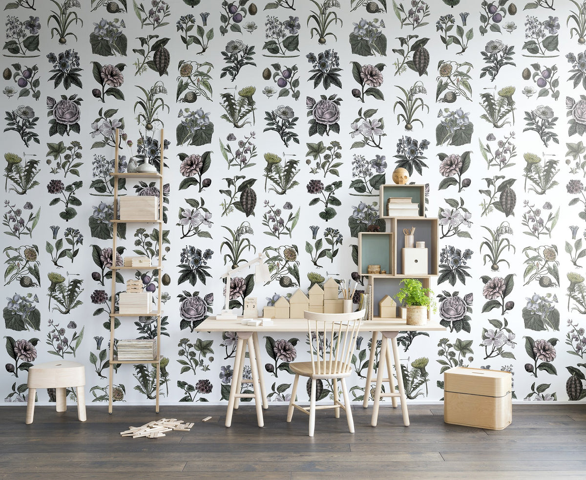 R13172 Fruit & Flora Color Greenhouse Mural by Rebel Walls