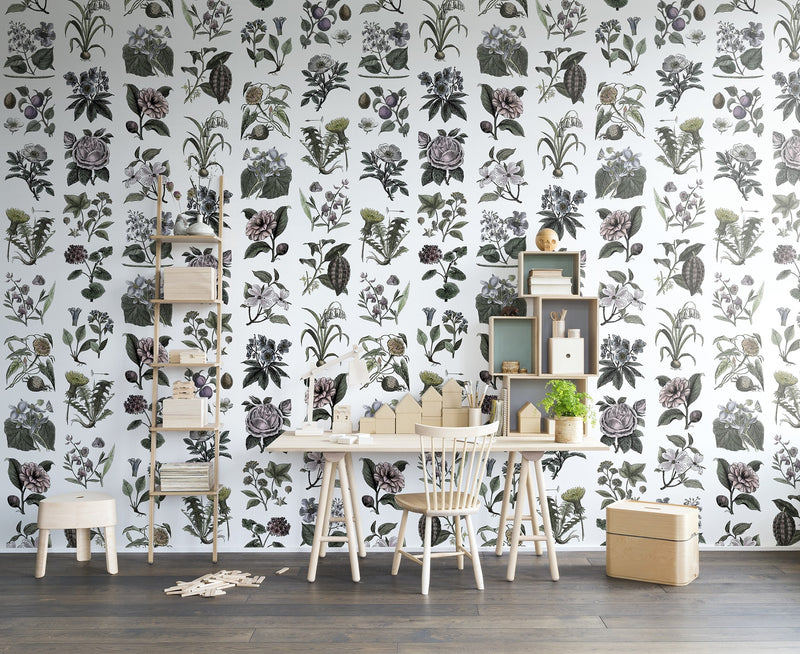R13172 Fruit & Flora Color Greenhouse Mural by Rebel Walls