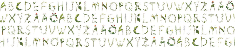 R13195 Floral Alphabet Bouquet Mural by Rebel Walls