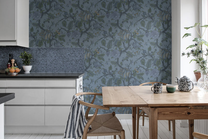 R13213 Growing Wilderness Midnight Bouquet Mural by Rebel Walls