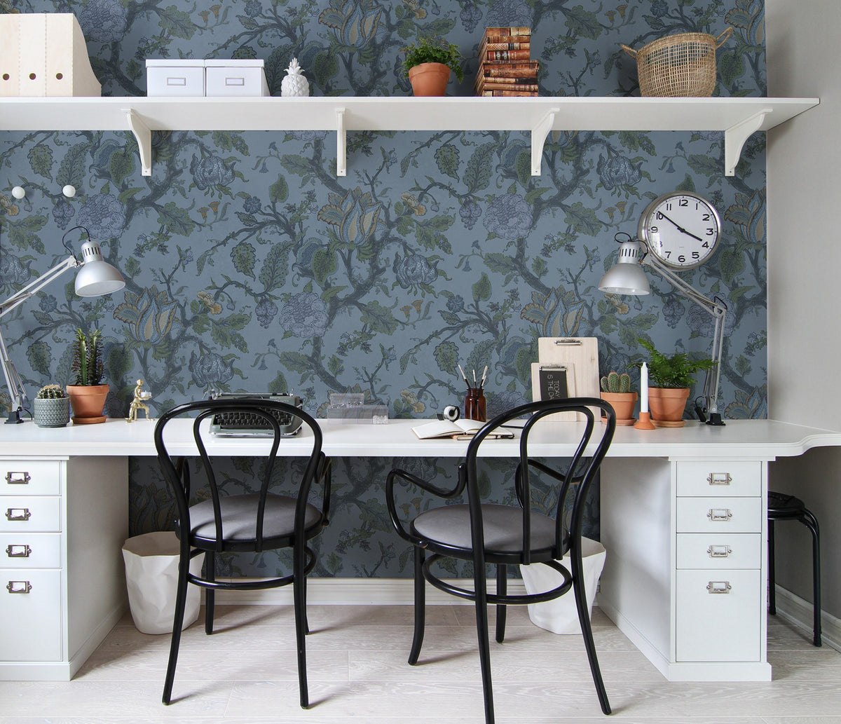 R13213 Growing Wilderness Midnight Bouquet Mural by Rebel Walls