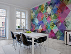 R13231 Harlequin Roses Greenhouse Mural by Rebel Walls