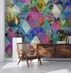 R13231 Harlequin Roses Greenhouse Mural by Rebel Walls
