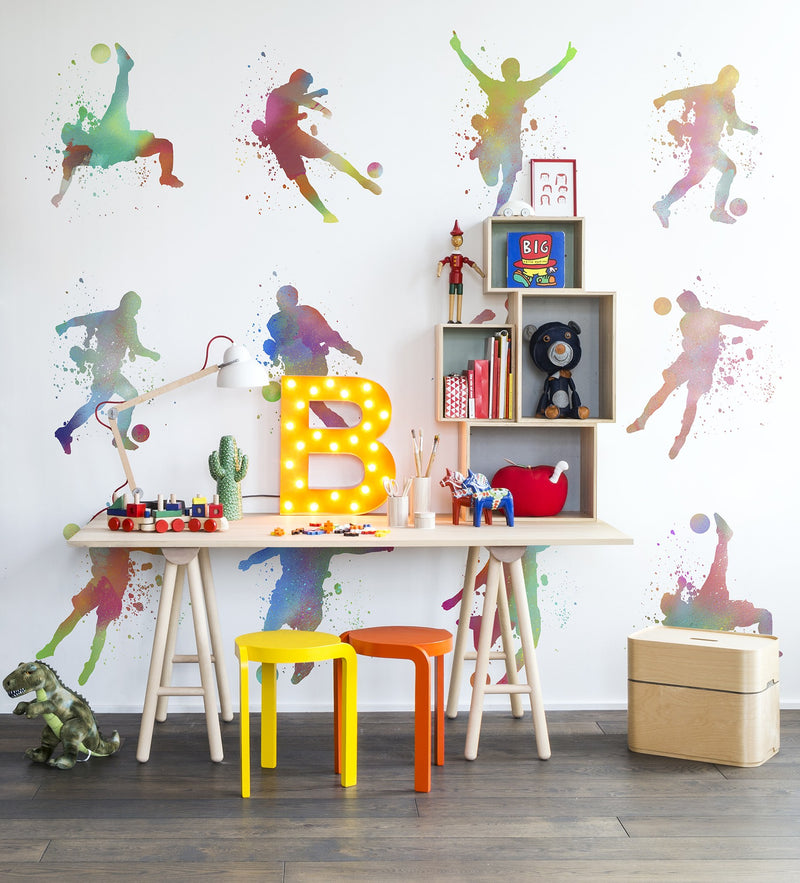 R13262 Footboll Color Mural by Rebel Walls