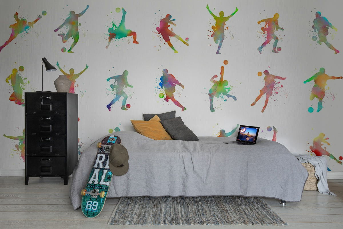 R13262 Footboll Color Mural by Rebel Walls