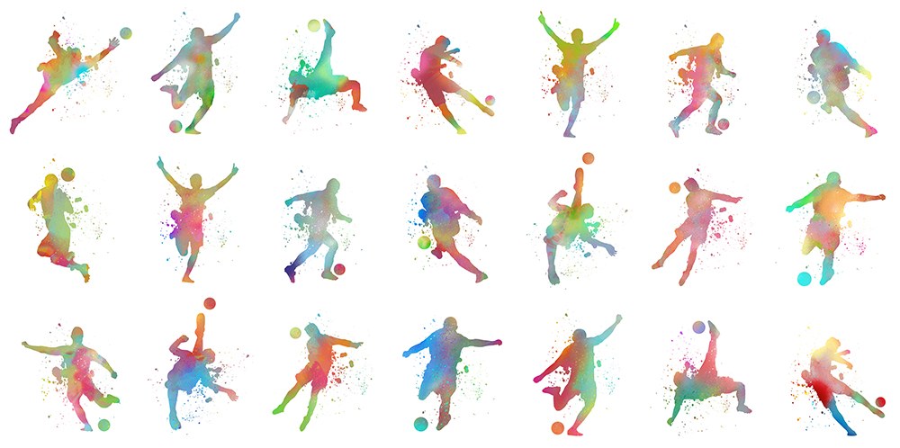 R13262 Footboll Color Mural by Rebel Walls