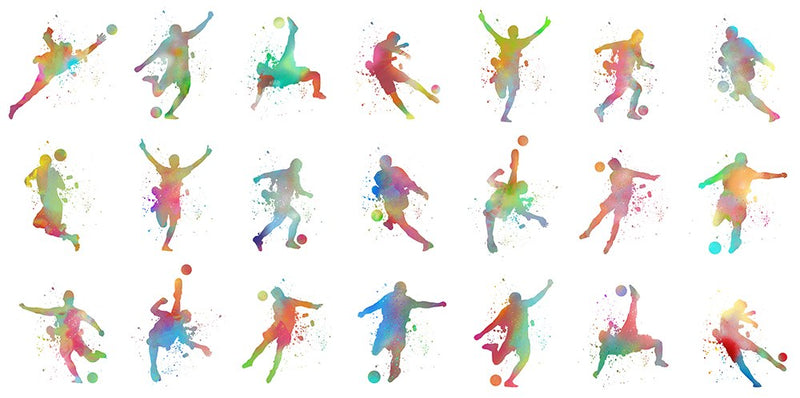 R13262 Footboll Color Mural by Rebel Walls