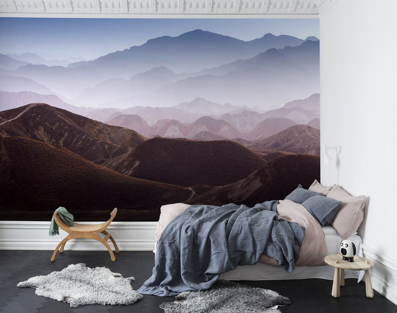 R13281 Gradient Mountains Spectrum Mural by Rebel Walls