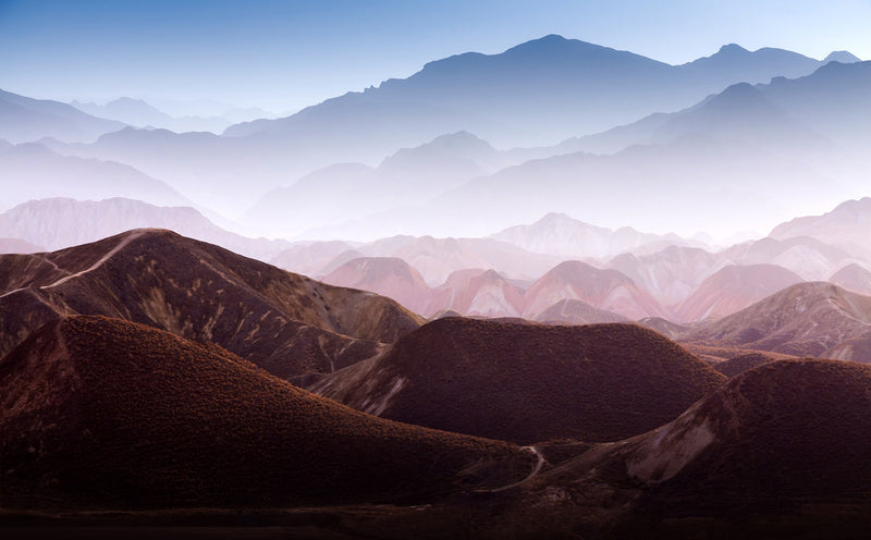 R13281 Gradient Mountains Spectrum Mural by Rebel Walls