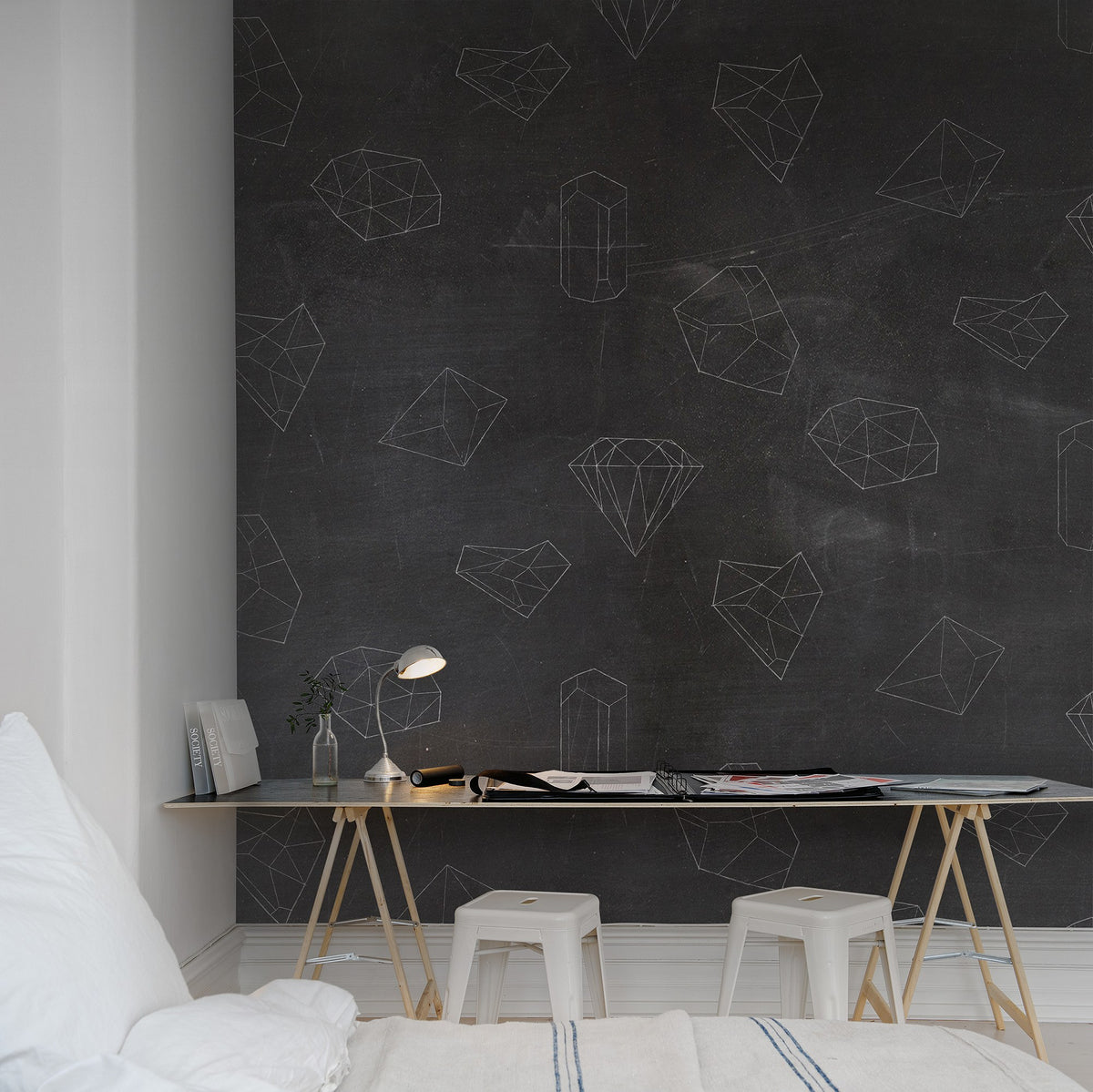 R13341 Chalkboard Spectrum Mural by Rebel Walls