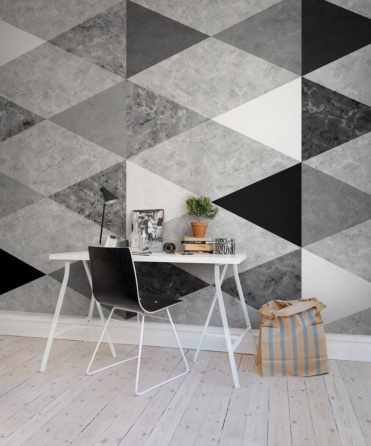 R13351 Geometric Marble Spectrum Mural by Rebel Walls