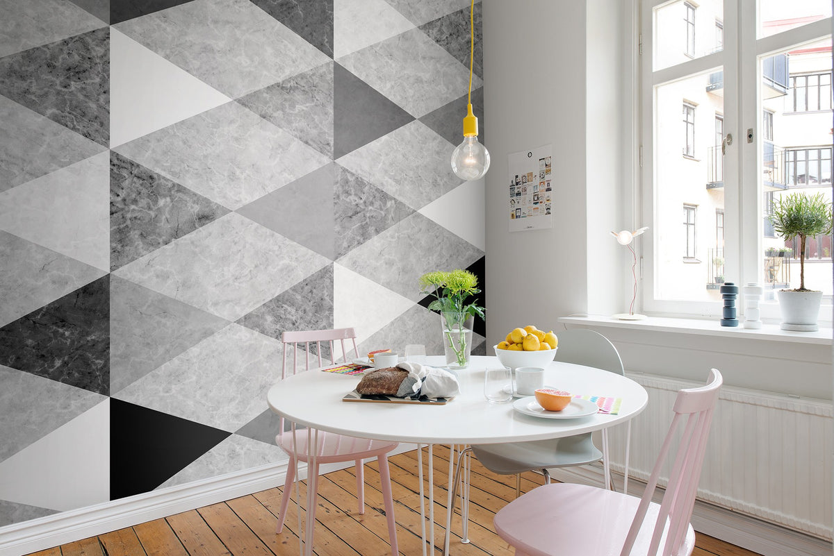 R13351 Geometric Marble Spectrum Mural by Rebel Walls