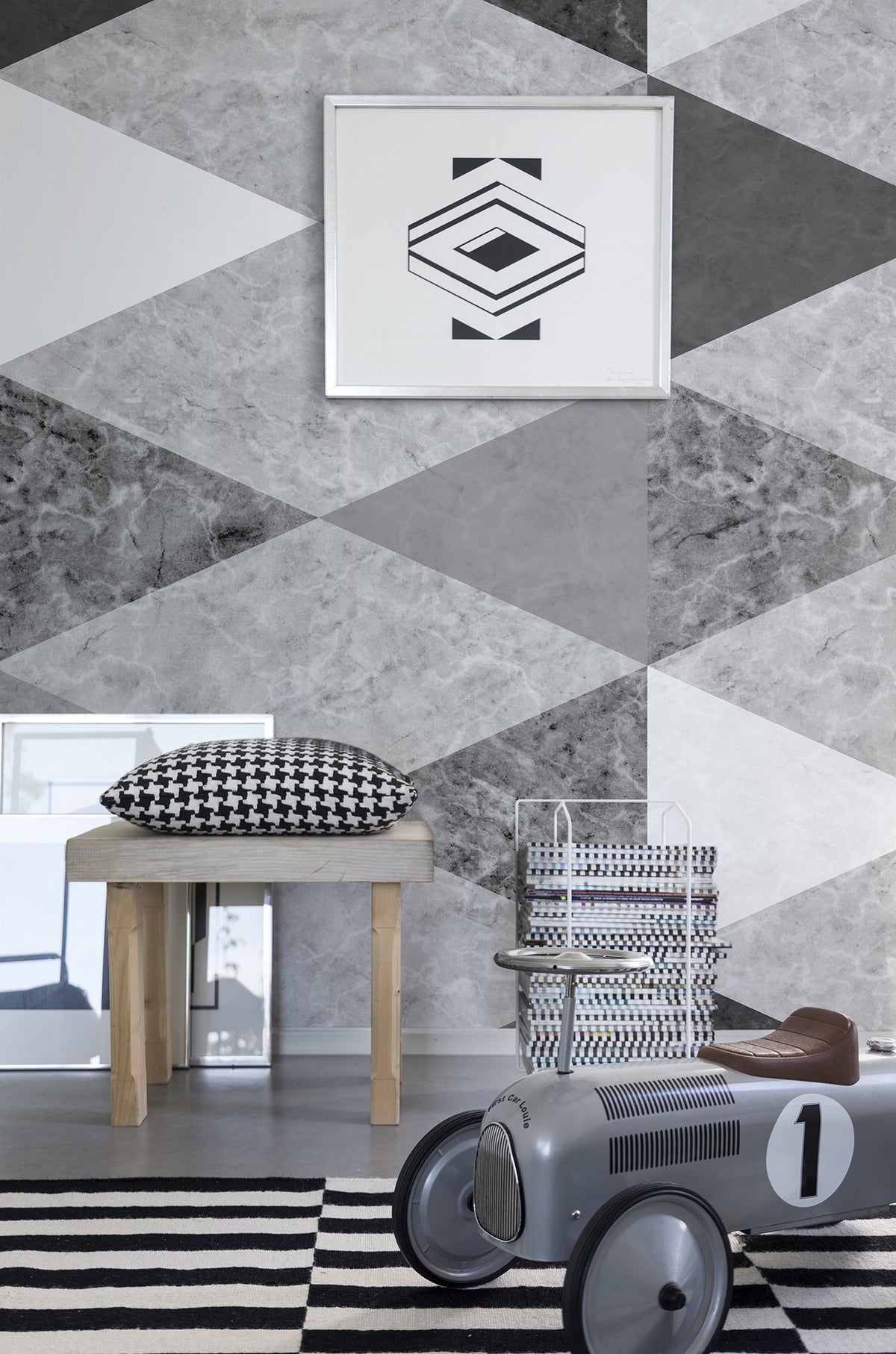R13351 Geometric Marble Spectrum Mural by Rebel Walls
