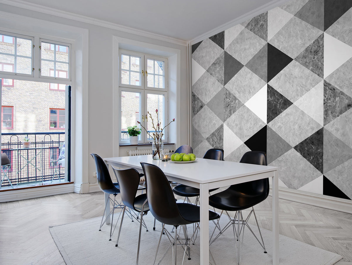 R13351 Geometric Marble Spectrum Mural by Rebel Walls
