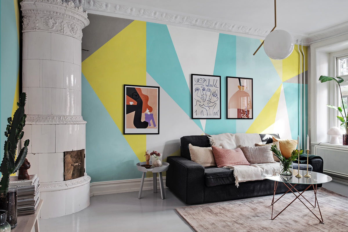 R13425 Big Diamond Summer Spectrum Mural by Rebel Walls