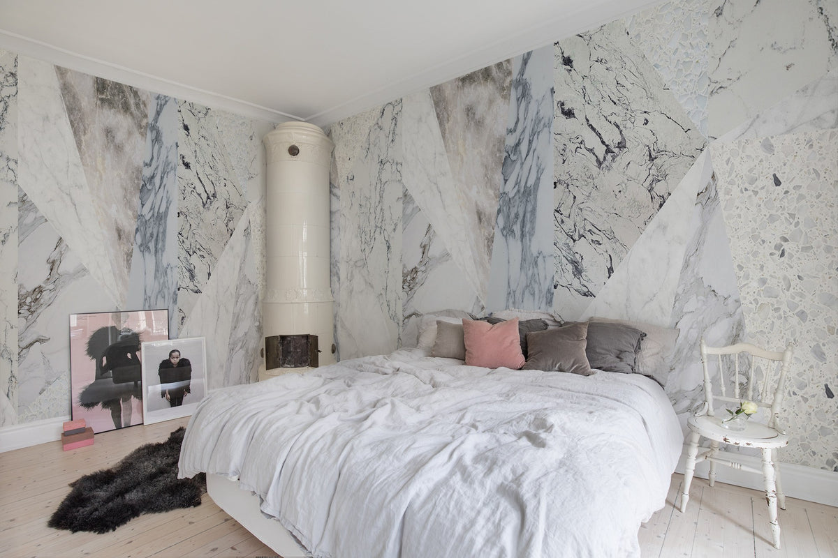 R13426 Big Diamond Marble Deco Mural by Rebel Walls