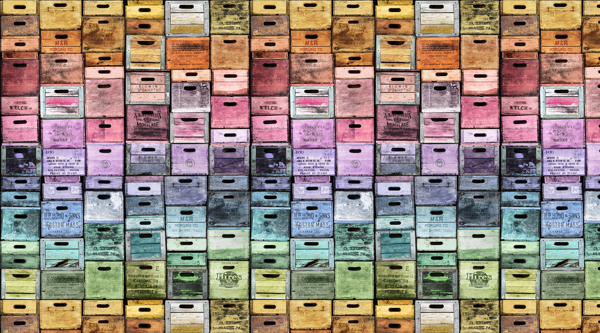 R13441 Color Boxes Spectrum Mural by Rebel Walls