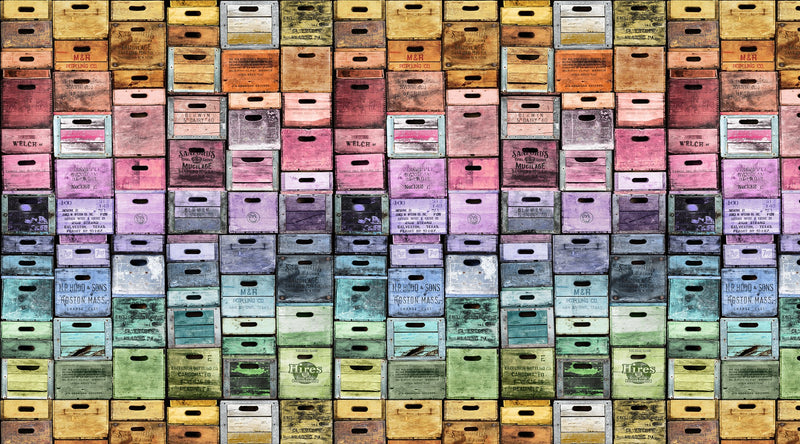R13441 Color Boxes Spectrum Mural by Rebel Walls