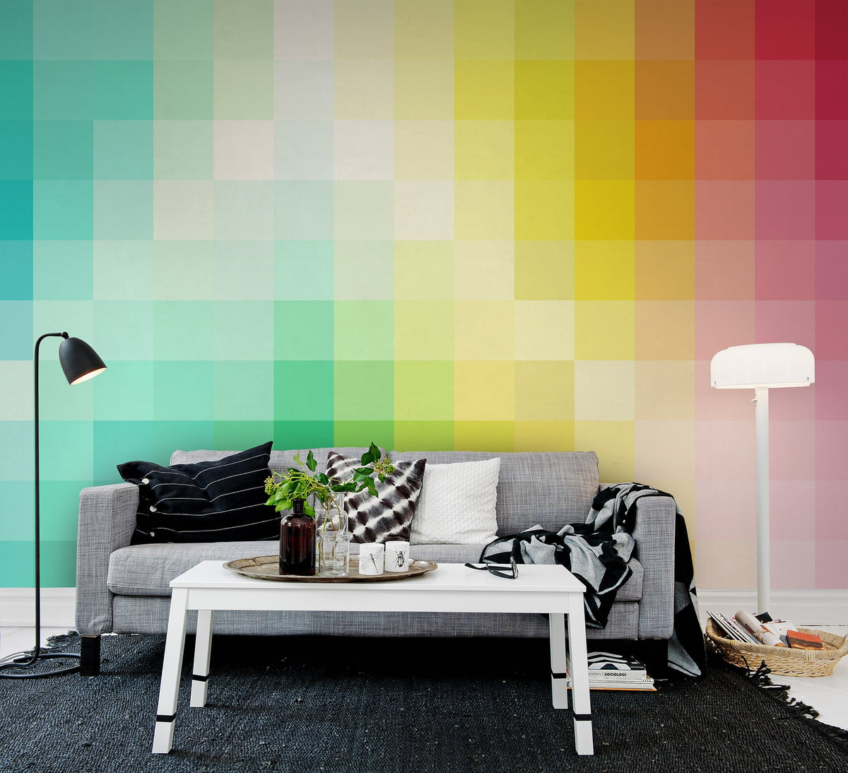 R13461 Colour Tones Spectrum Mural by Rebel Walls